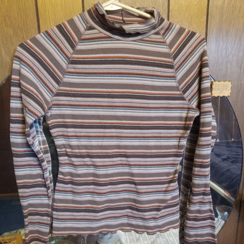 *3 for $13* SO striped turtleneck